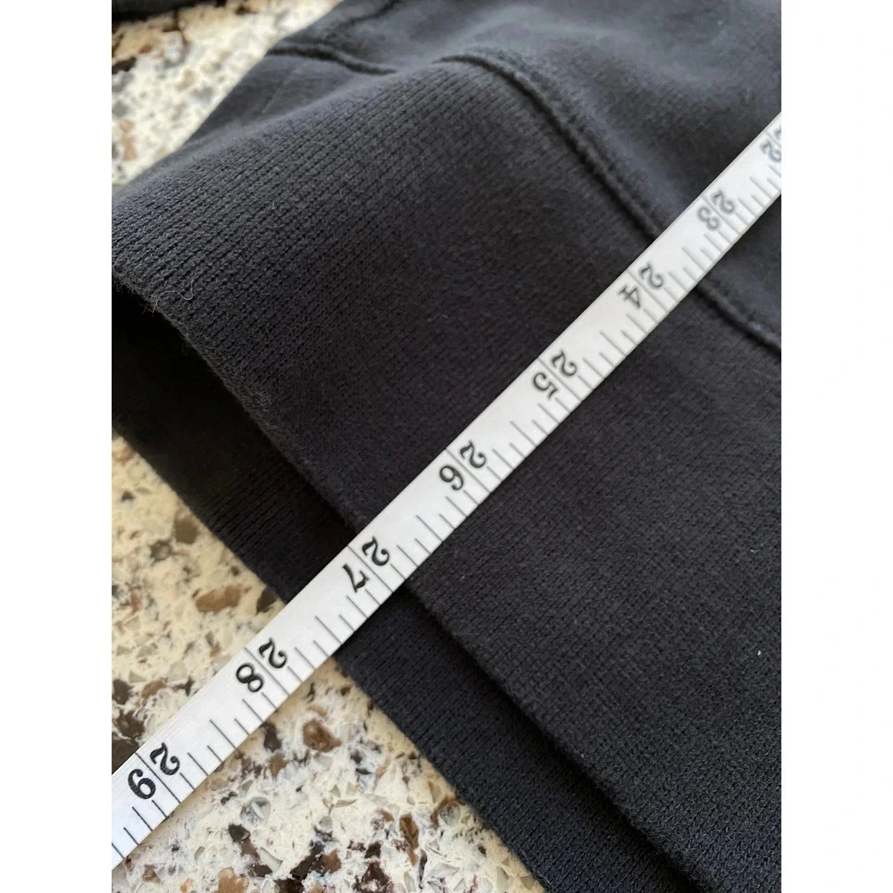 Banana Republic Quarter Zip Pullover Mens XL Black Excellent Cotton Blend Mock